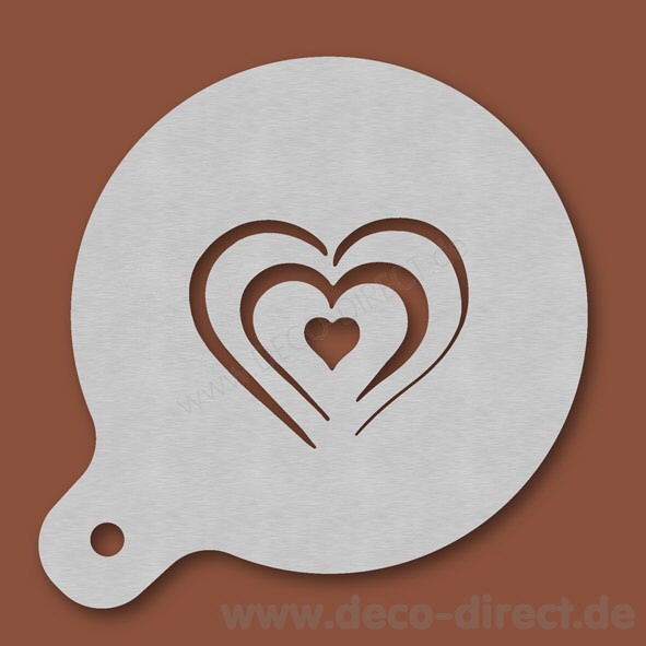 Cappuccino-Schablone Herz 120 mm
