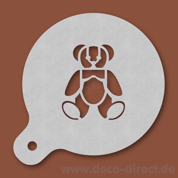 Cappuccino-Schablone Teddy-Bär