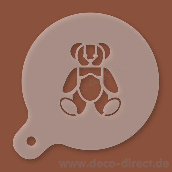 Cappuccino-Schablone Teddy-Bär Kunststoff