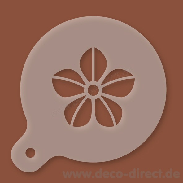 Cappuccino-Schablone Blüte Kunststoff