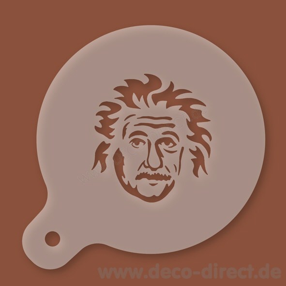 Cappuccino-Schablone Einstein Kunststoff