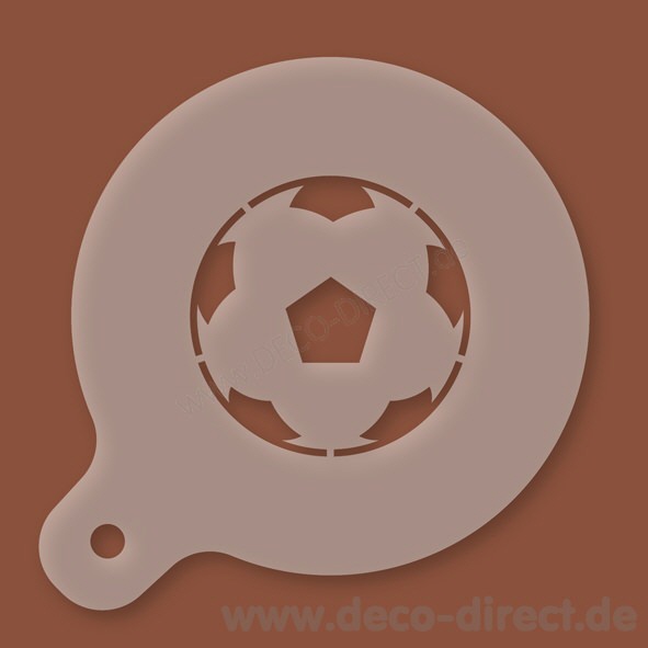 Cappuccino-Schablone Fußball Kunststoff
