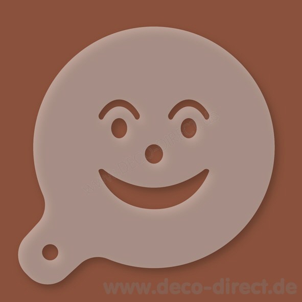 Cappuccino-Schablone Gesicht 2 Kunststoff