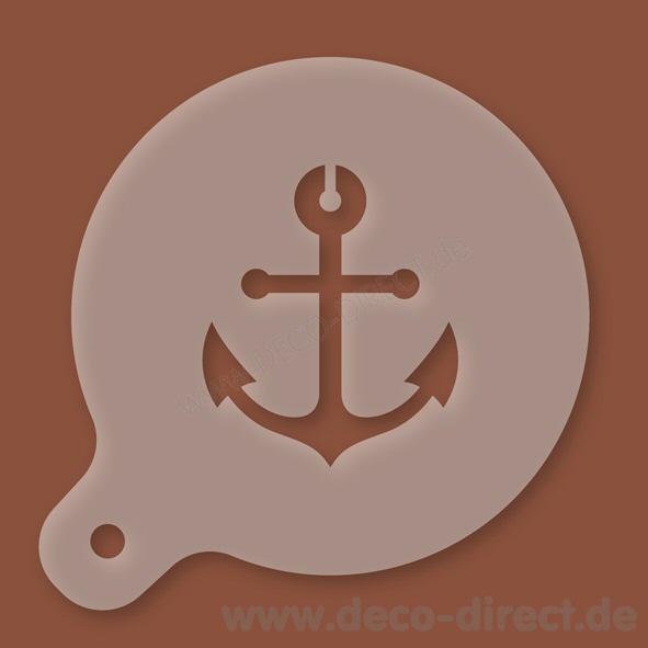 Cappuccino-Schablone Anker Kunststoff