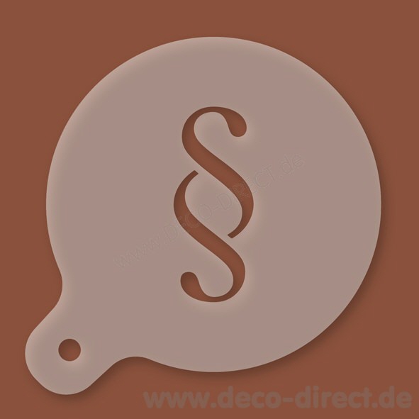 Cappuccino-Schablone Paragraph Kunststoff
