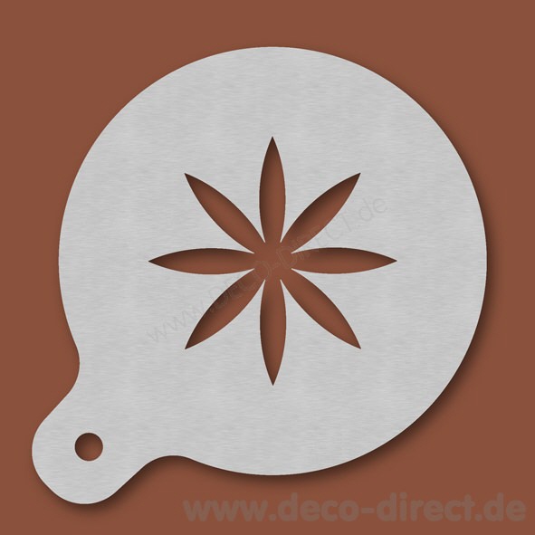 Cappuccino-Schablone Blüte 2
