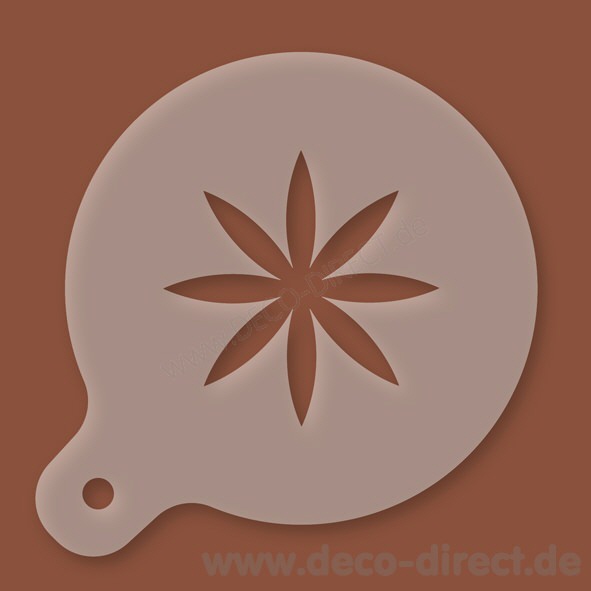 Cappuccino-Schablone Blüte 2 Kunststoff