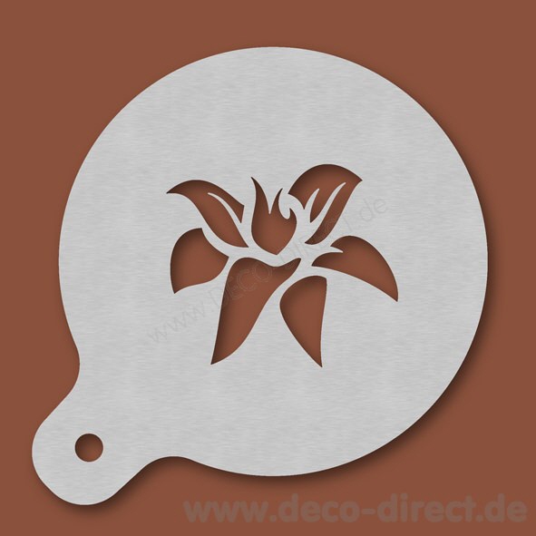 Cappuccino-Schablone Blüte 3