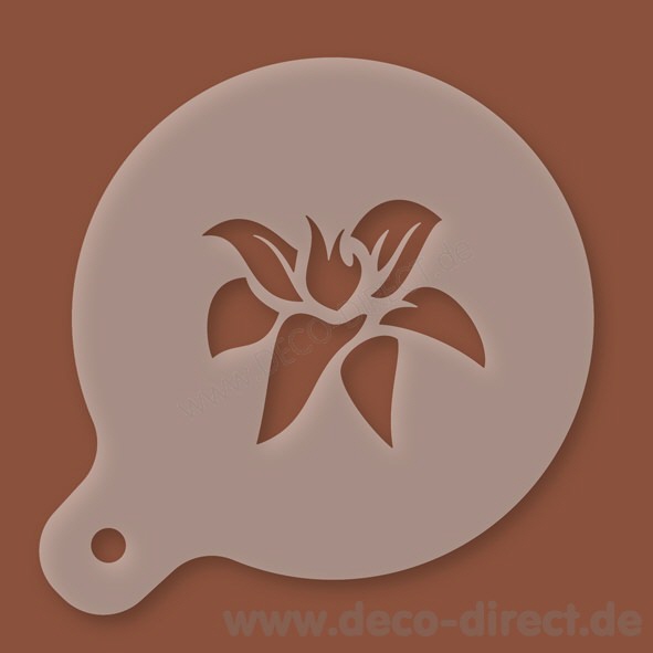 Cappuccino-Schablone Blüte 3 Kunststoff