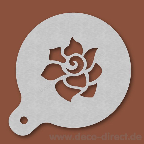 Cappuccino-Schablone Blüte 4