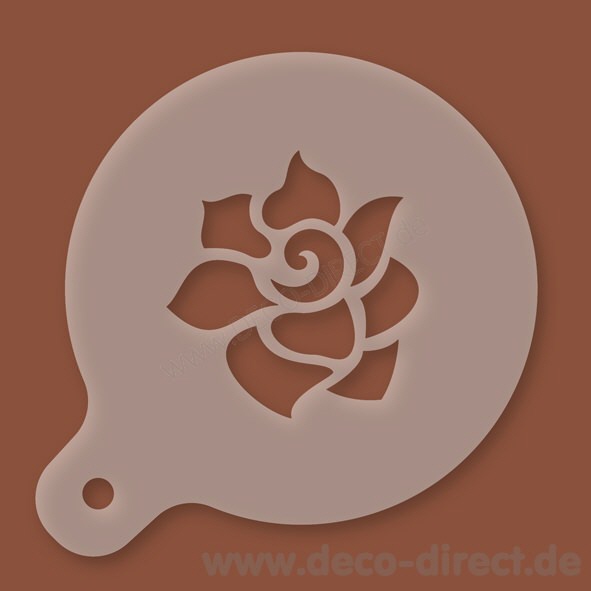 Cappuccino-Schablone Blüte 4 Kunststoff