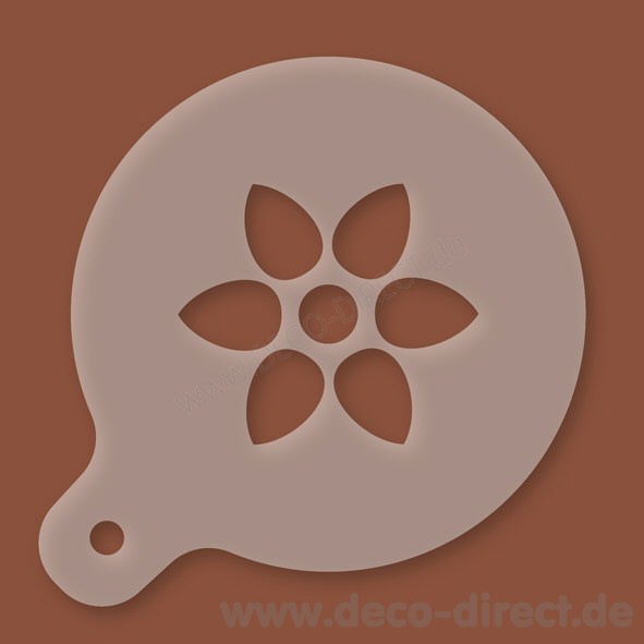 Cappuccino-Schablone Blüte 5 Kunststoff