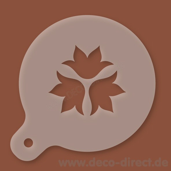 Cappuccino-Schablone Blüte 6 Kunststoff