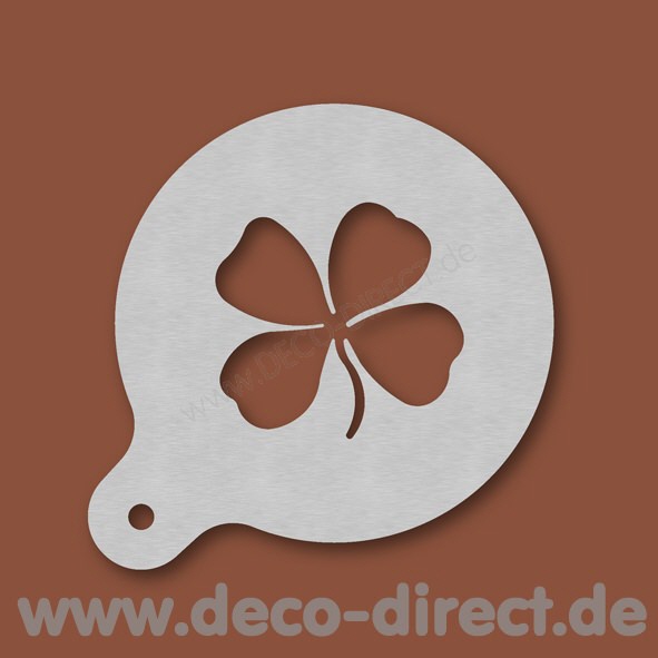 Cappuccino-Schablone Kleeblatt 100 mm