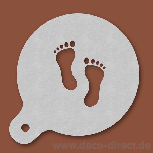 Cappuccino-Schablone Füße