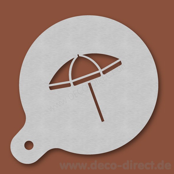 Cappuccino-Schablone Sonnenschirm Edelstahl