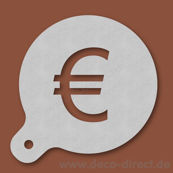 Cappuccino-Schablone Euro-Zeichen