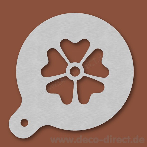 Cappuccino-Schablone Blüte 7
