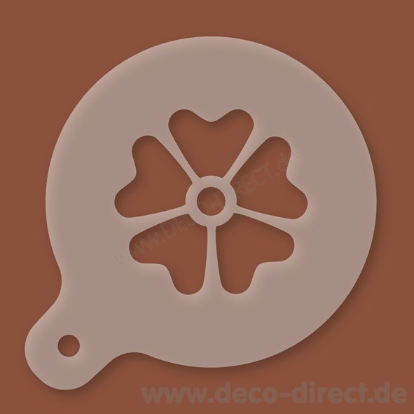 Cappuccino-Schablone Blüte 7 Kunststoff