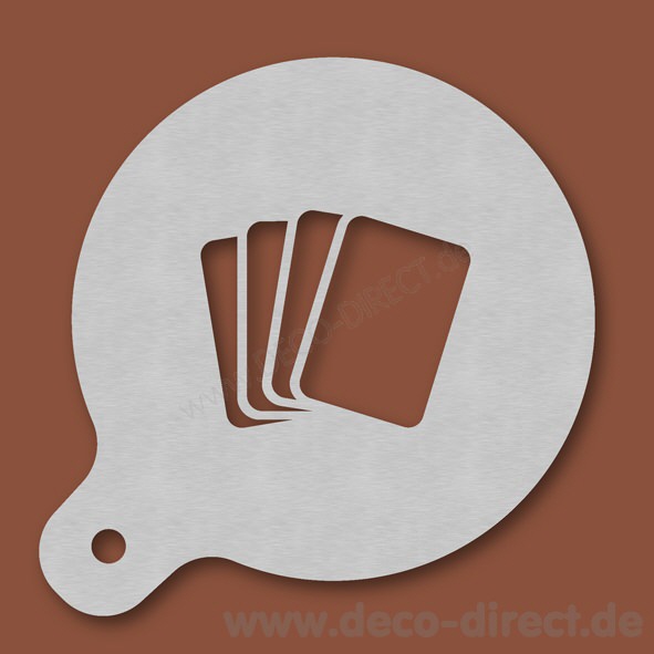 Cappuccino-Schablone Spielkarten Edelstahl