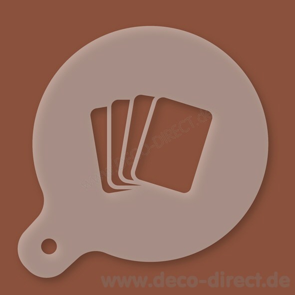 Cappuccino-Schablone Spielkarten Kunststoff