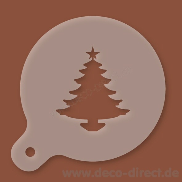 Cappuccino-Schablone Weihnachtsbaum Kunststoff