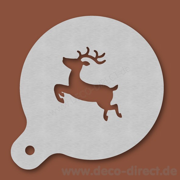 Cappuccino-Schablone Rentier Edelstahl
