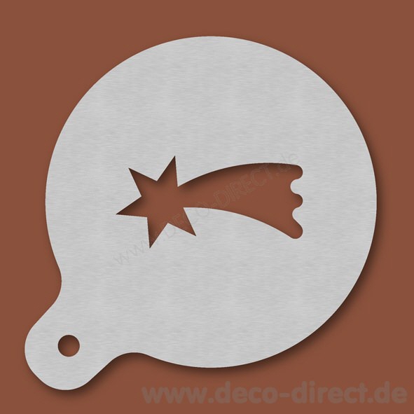 Cappuccino-Schablone Komet Edelstahl