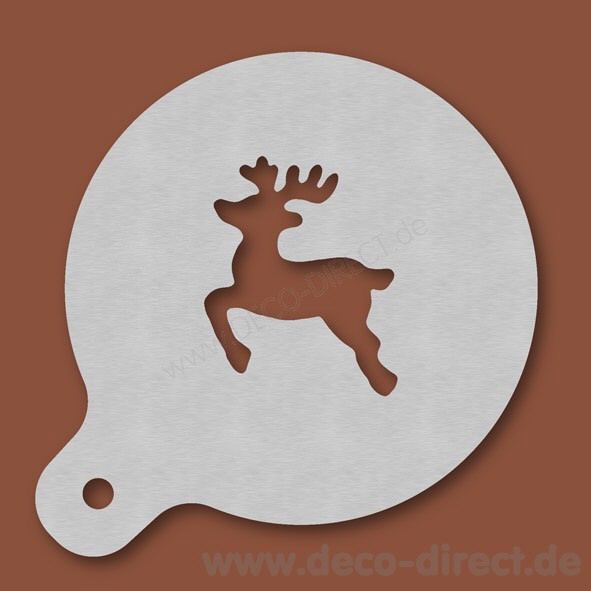 Cappuccino-Schablone Reh Edelstahl