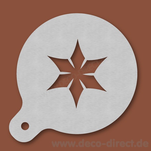 Cappuccino-Schablone Schneeflocke Edelstahl