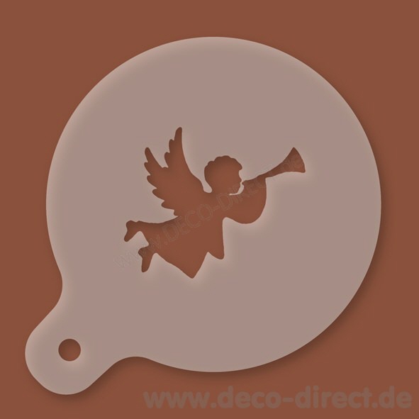Cappuccino-Schablone fliegender Engel Kunststoff