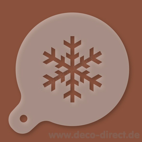 Cappuccino-Schablone Schneeflocke 2 Kunststoff