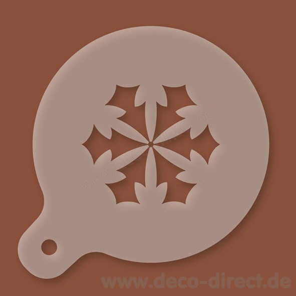 Cappuccino-Schablone Schneeflocke 3 Kunststoff