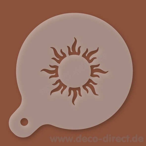Cappuccino-Schablone Sonne Kunststoff