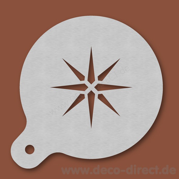 Cappuccino-Schablone Stern Edelstahl