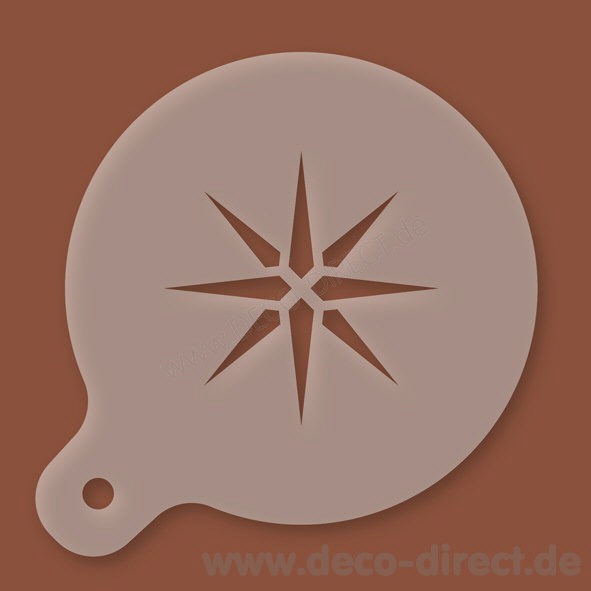 Cappuccino-Schablone Stern Kunststoff
