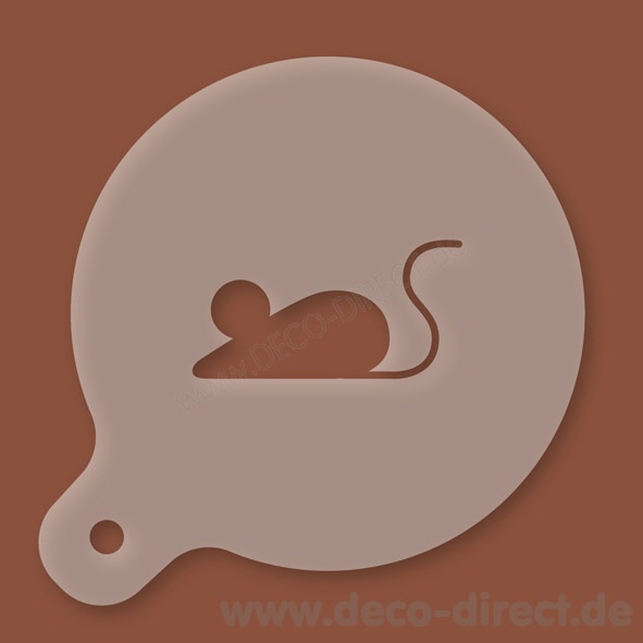 Cappuccino-Schablone Maus Kunststoff