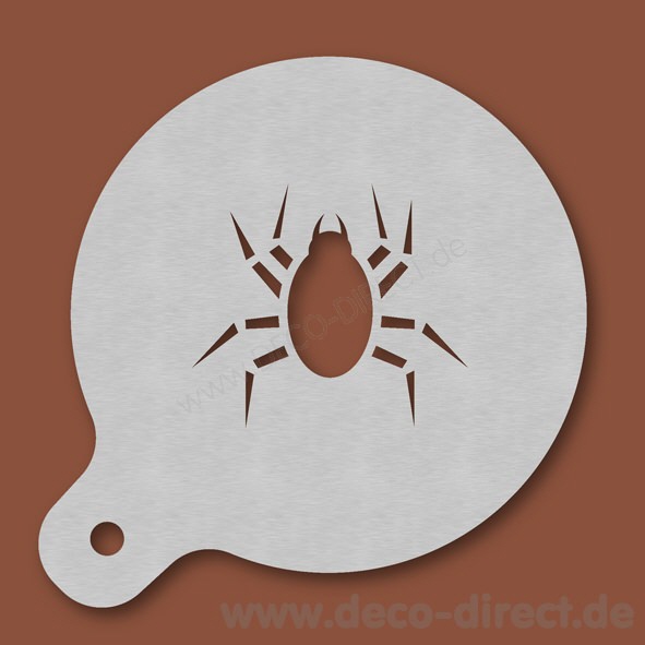 Cappuccino-Schablone Spinne Edelstahl