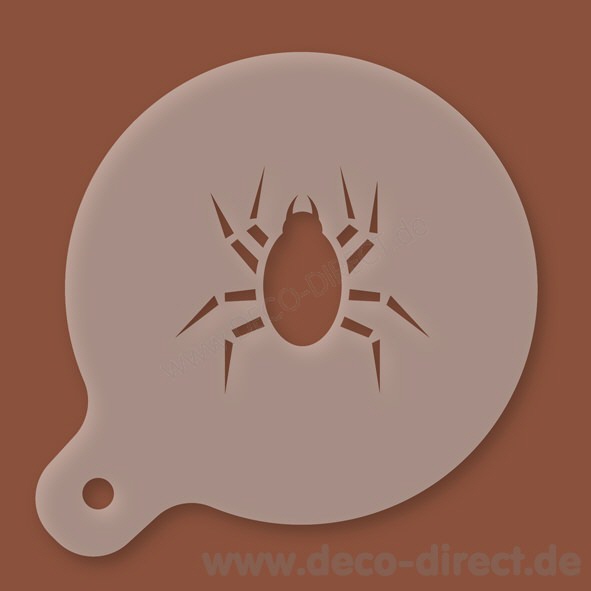 Cappuccino-Schablone Spinne Kunststoff