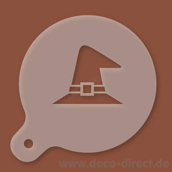 Cappuccino-Schablone Zauberhut Kunststoff
