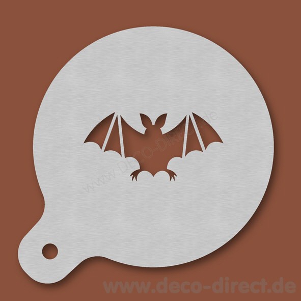 Cappuccino-Schablone Fledermaus 2
