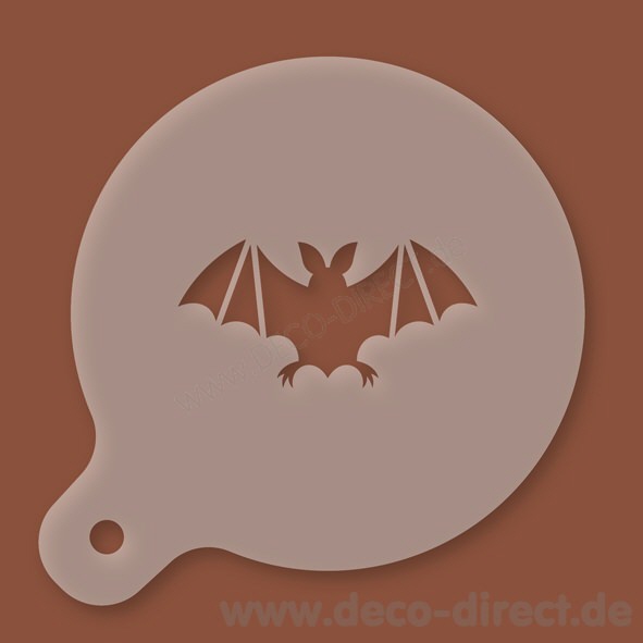 Cappuccino-Schablone Fledermaus 2 Kunststoff