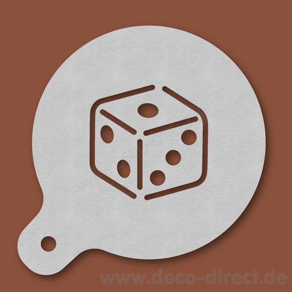 Cappuccino-Schablone Würfel Edelstahl