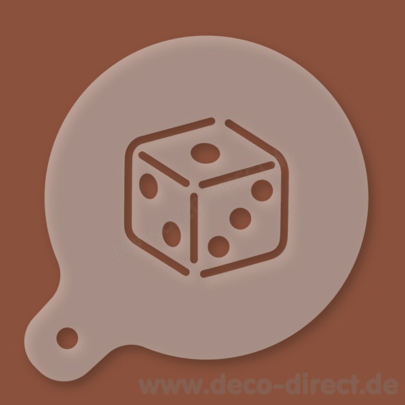 Cappuccino-Schablone Würfel Kunststoff