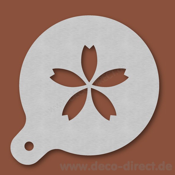 Cappuccino-Schablone Blüte 9 Edelstahl