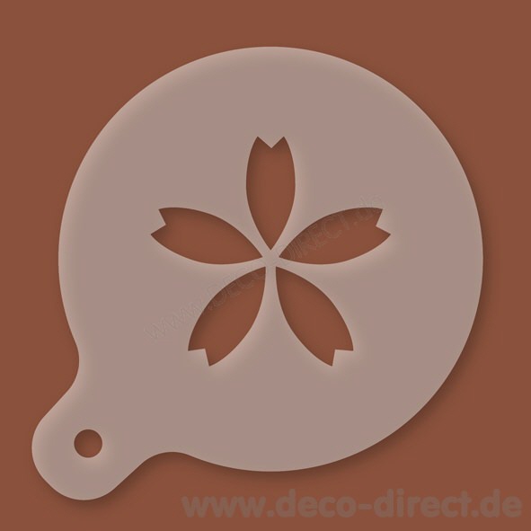 Cappuccino-Schablone Blüte 9 Kunststoff