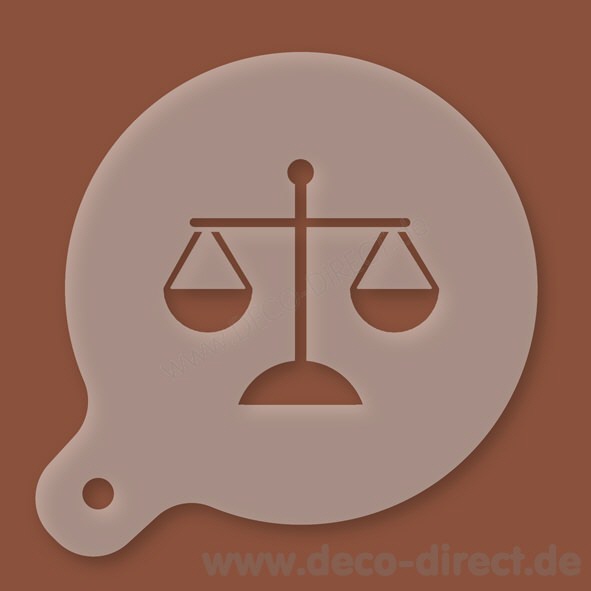Cappuccino-Schablone Waage Kunststoff