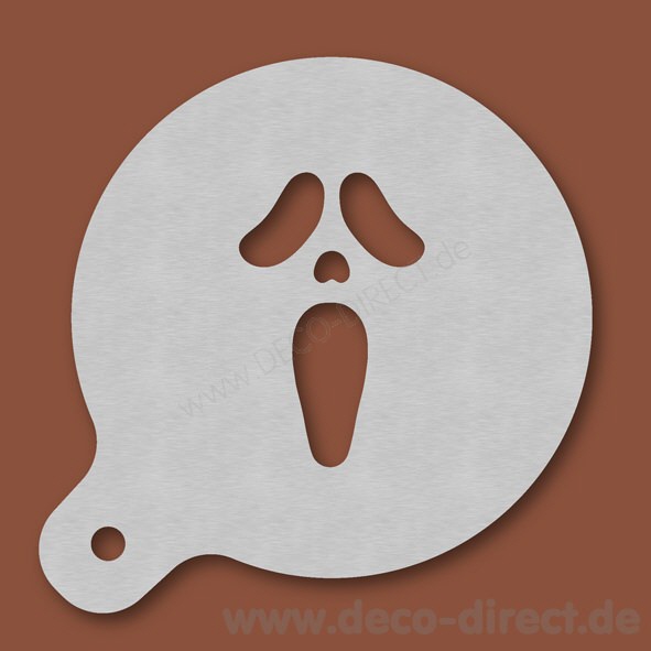 Cappuccino-Schablone Horrormaske Edelstahl