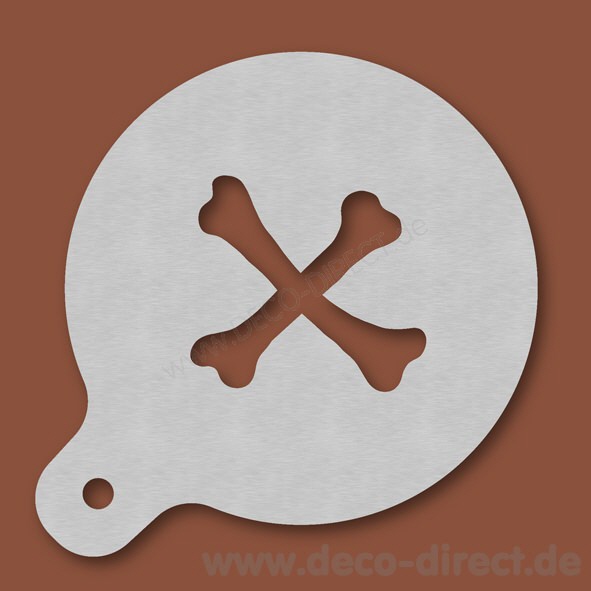 Cappuccino-Schablone Knochen Edelstahl