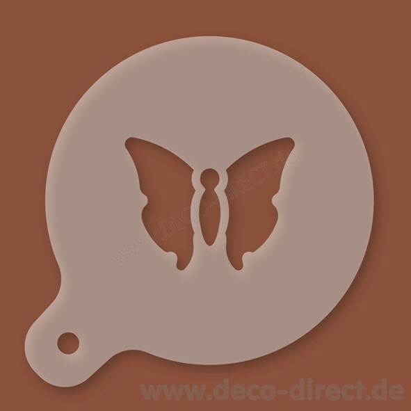 Cappuccino-Schablone Schmetterling Kunststoff